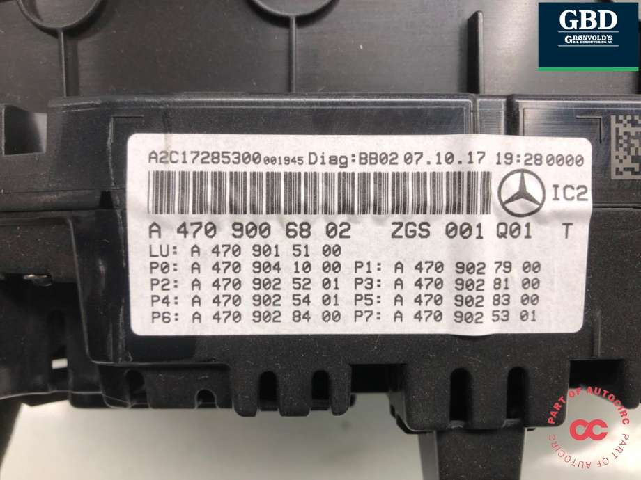 Instrumentpanel til Mercedes X-Klasse 2017-2020 (A 470 900 94 02|A 470 900 68 02|)