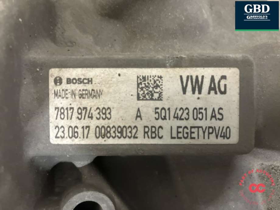 VW e-Golf, 2017-2020 (Fase 2) (5Q1 423 055 M|5Q0 909 144 T)