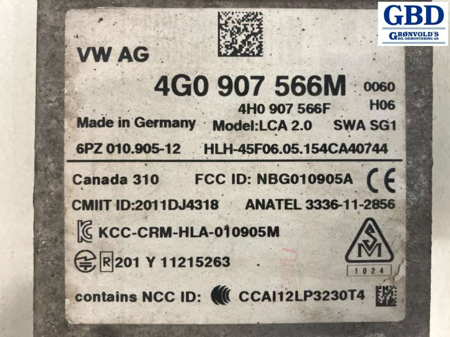 Audi RS6, 2013-2018 (4G0 907 566 M|6PZ 010.905-12)