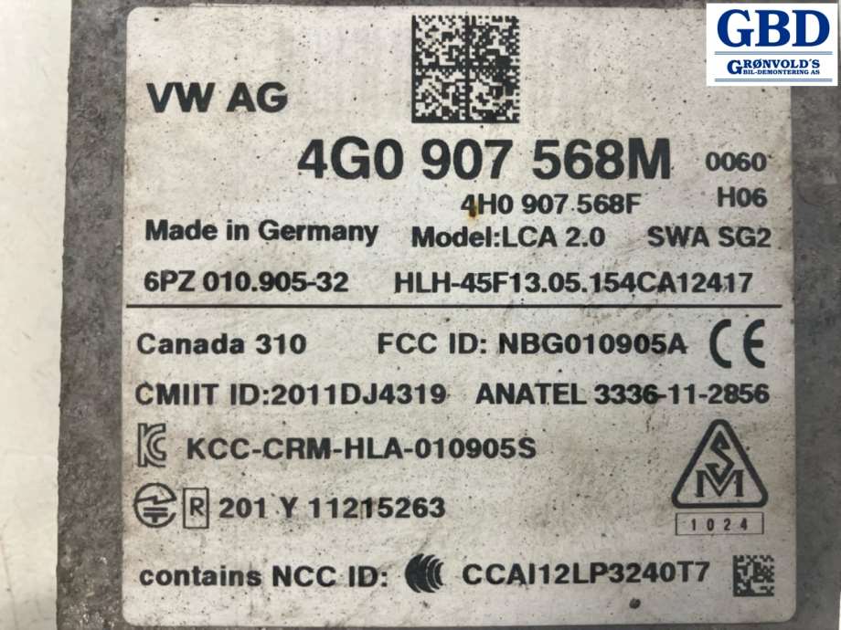 Audi RS6, 2013-2018 (4G0 907 568 M|6PZ 010.905-32)