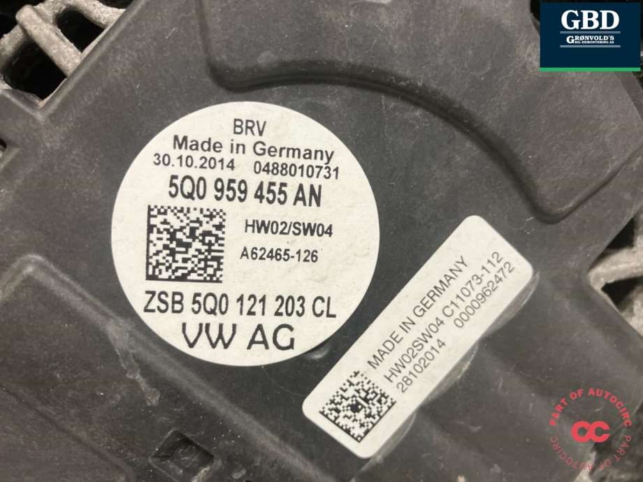 VW e-Golf, 2014-2017 (Fase 1) (5Q0 121 203 DE|5Q0 121 205 A)