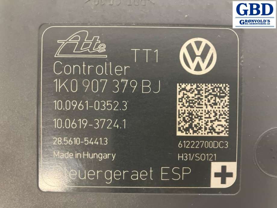 VW Golf VI, 2008-2012 (1K0 907 375 BJ|1K0 614 517 DE|10.0212-0681.4)