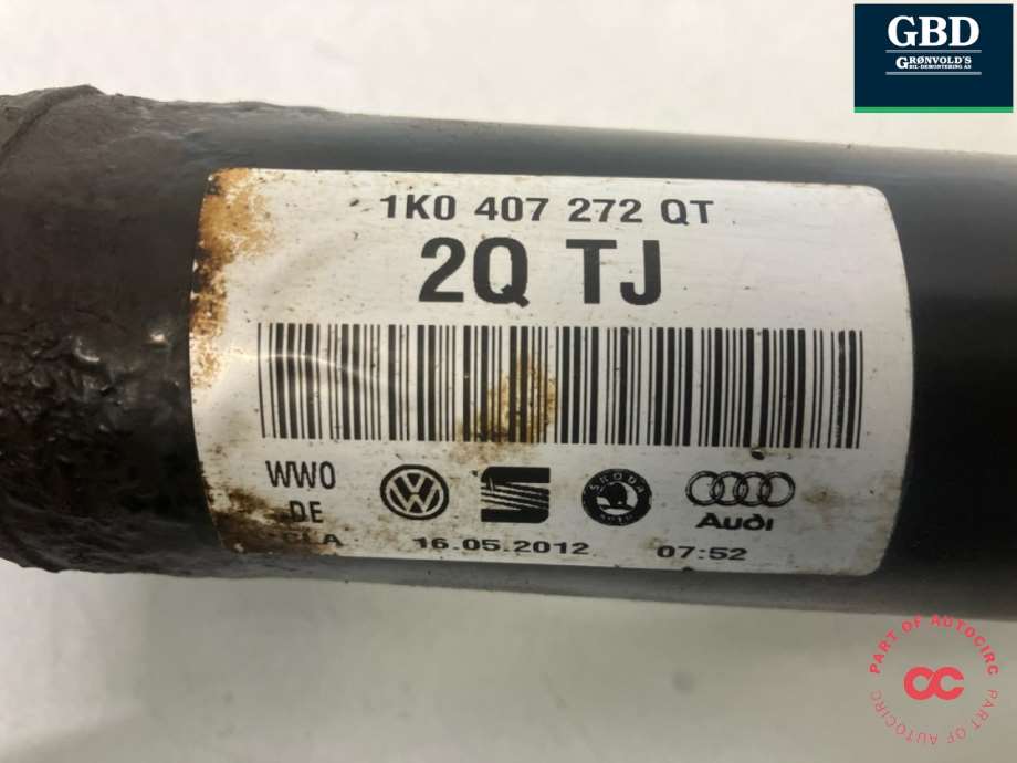 VW Golf VI, 2008-2012 (5Q0 407 272 FG|5Q0 407 272 BN)