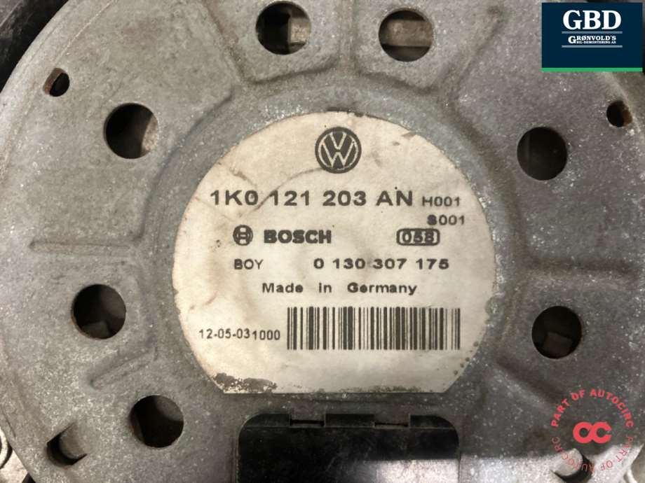 VW Golf VI, 2008-2012 (BOSCH|1K0 121 203 AN|0 130 307 175)