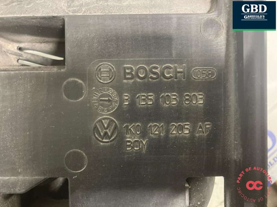 VW Golf VI, 2008-2012 (BOSCH|1K0 121 203 AN|0 130 307 175)