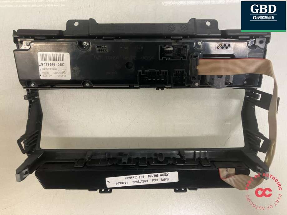 Varmeapparat betjening til BMW X5 2007-2013 (E70) (E70) (64 11 9 310 449|9 178 066-01/0|90025-242/00089| 20397244)