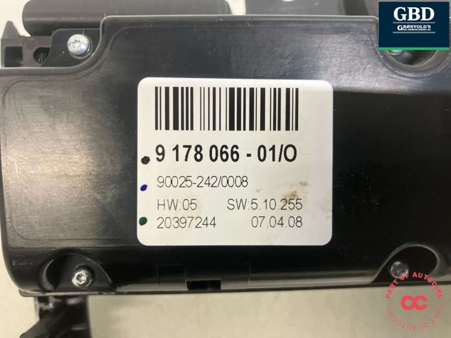 Varmeapparat betjening til BMW X5 2007-2013 (E70) (E70) (64 11 9 310 449|9 178 066-01/0|90025-242/00089| 20397244)