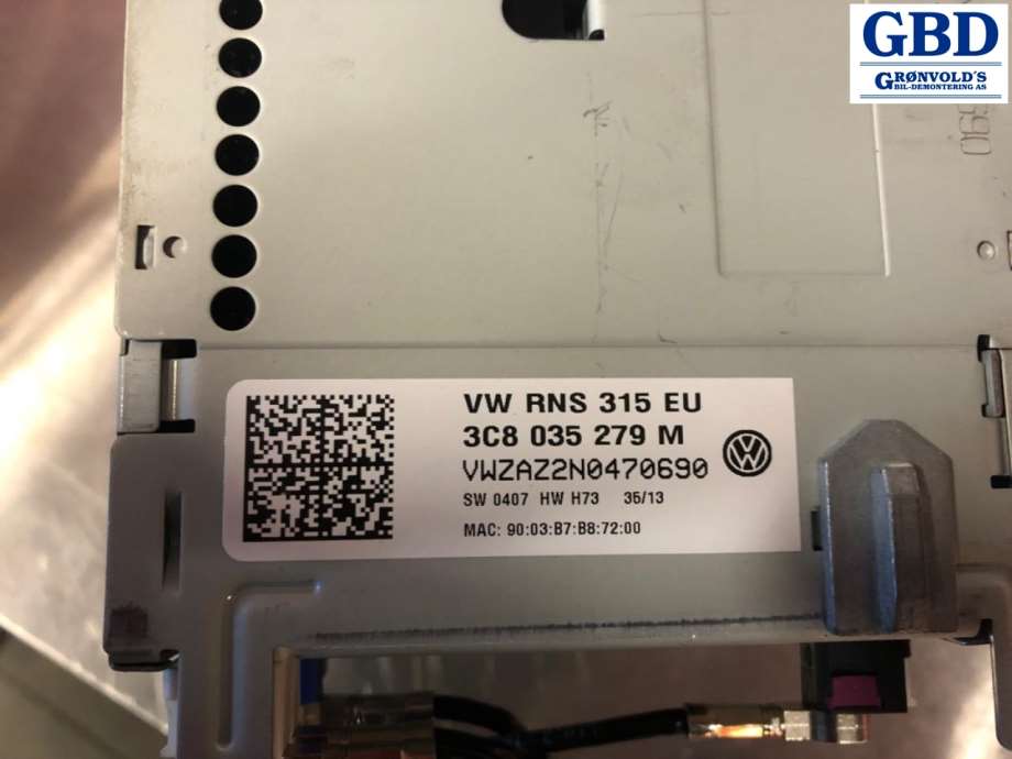 VW Tiguan, 2011-2016 (Type I, Fase 2) (3C8 035 279 GX|3C8 035 279 G)