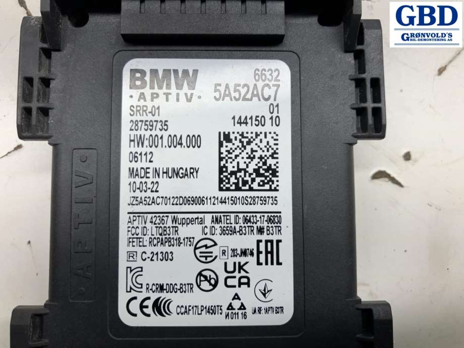 BMW i4, 2021- (G26) (66 32 5 A84 CF7|66 32 5A52AC7)