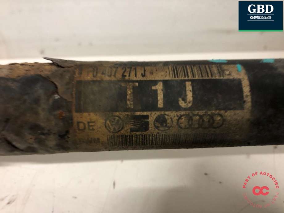 Drivaksel venstre foran, diesel/automat til Audi A6, Allroad 2006-2008 (Type II, Fase 1) (C6) (C6) (4F0 407 271 J|4F0 407 451  X|)