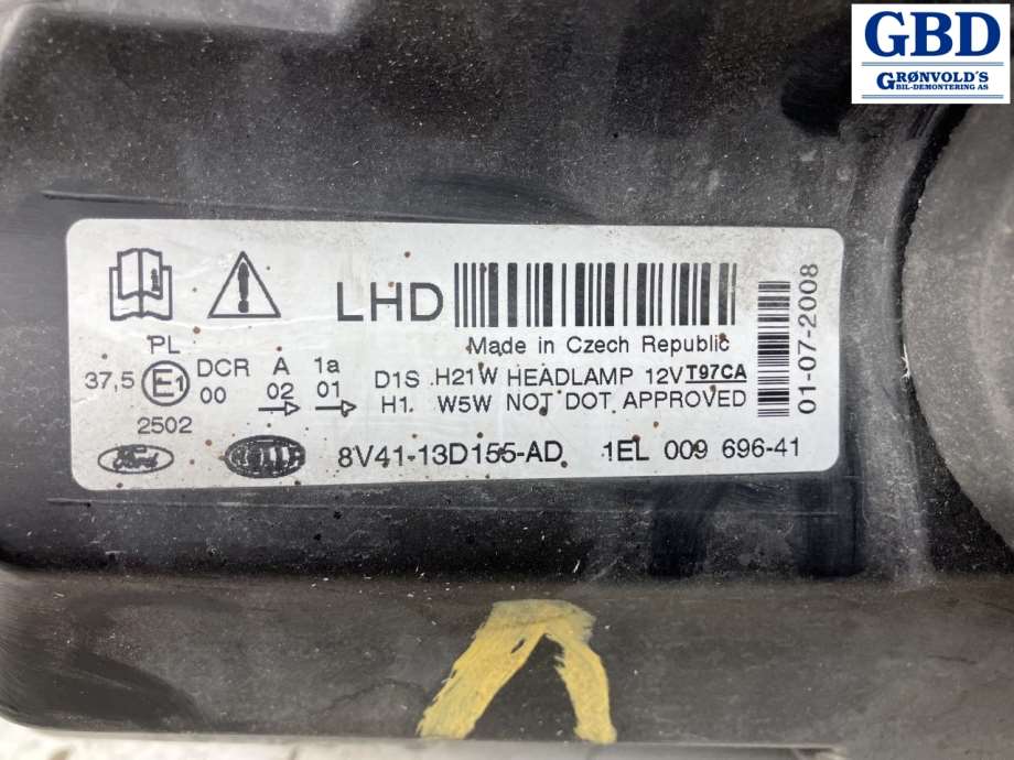 Ford Kuga, 2008-2012 (Type I) (1590743|8V41-13006-AE|009 696-41 | 8V41-13D155-AD)