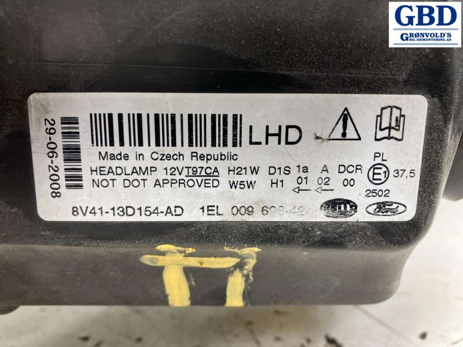 Ford Kuga, 2008-2012 (Type I) (1590741|8V41-13005-AE|009 698-42 | 8V41-13D154-AD)