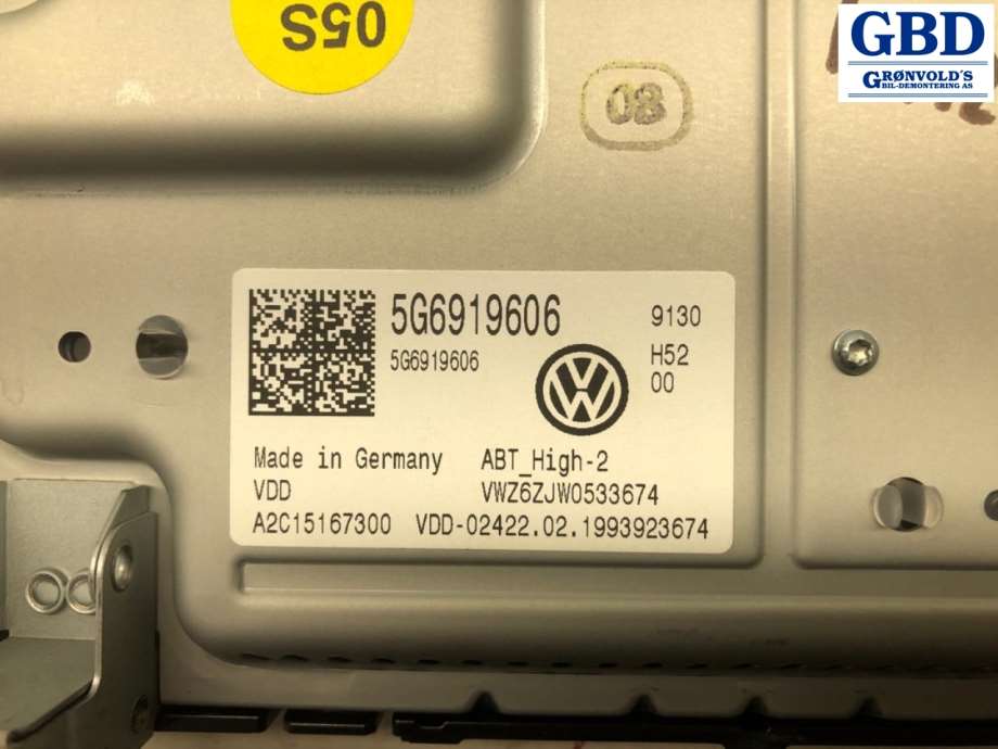 VW e-Golf, 2017-2020 (Fase 2) (5G6919606)