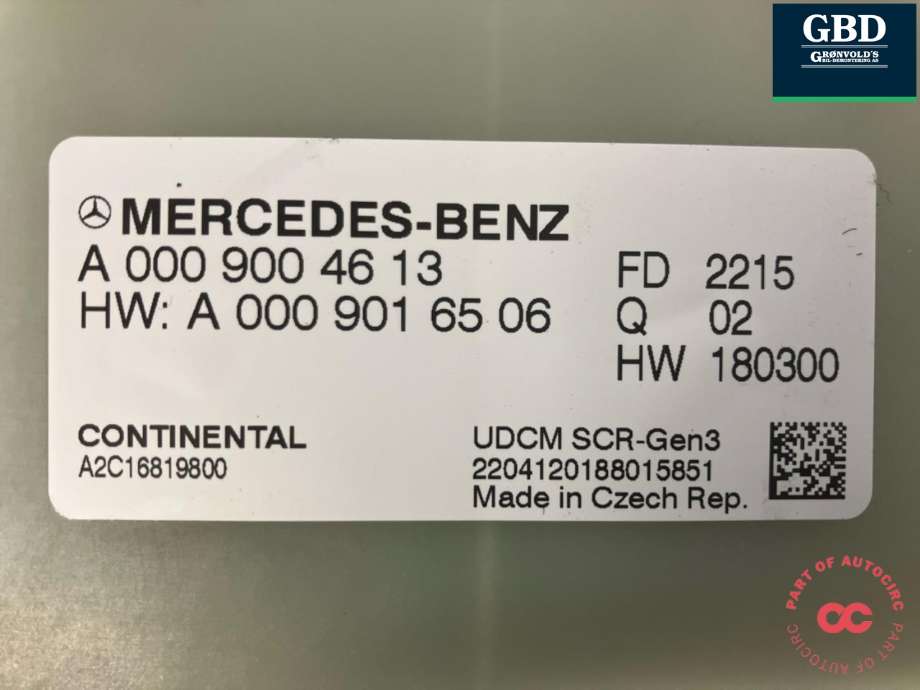 Styreenhet diverse til Mercedes GLE 2019-->> (W167) (W167) (A 000 900 46 13|A 000 901 65 06| A2C16819800|)