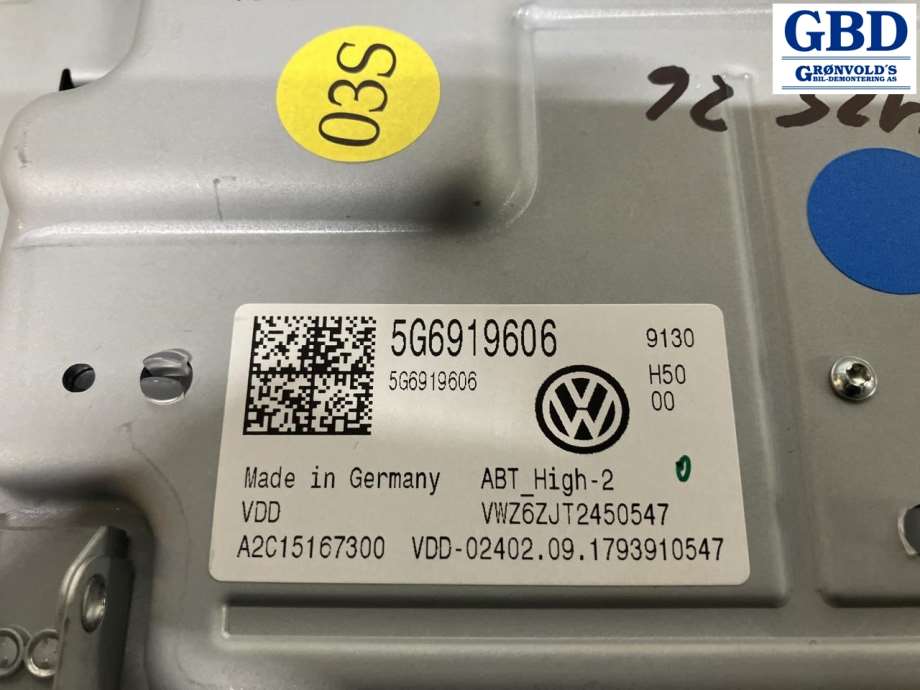 VW e-Golf, 2017-2020 (Fase 2) (5G6919606)