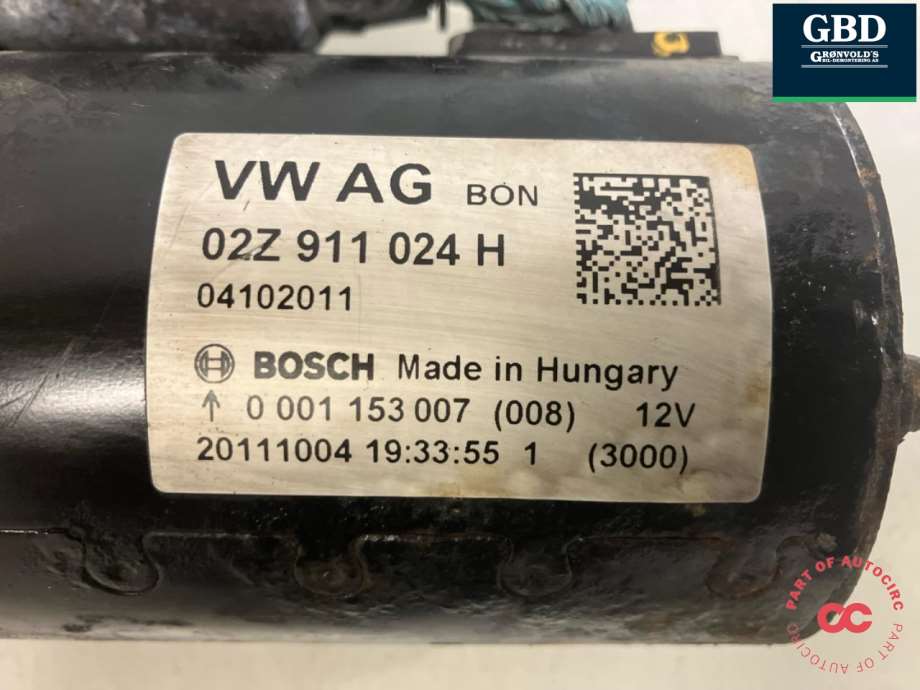 VW Touran, 2010-2015 (Type I, Fase 3) (02Z 911 024 H|02Z 911 024 HX)