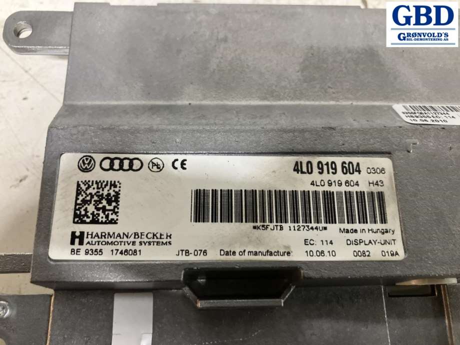 Audi Q5, 2008-2012 (Type I, Fase 1) (8T0 919 604 B|8T0 919 604)