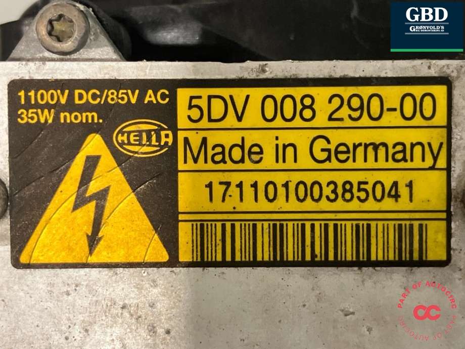 Frontlykt høyre xenon til BMW 7-Serie 2000-2008 (E65/E66/E67/E88) (E65/E66/E67/E88) (HELLA|63 12 7 164 688|7 165 452|)