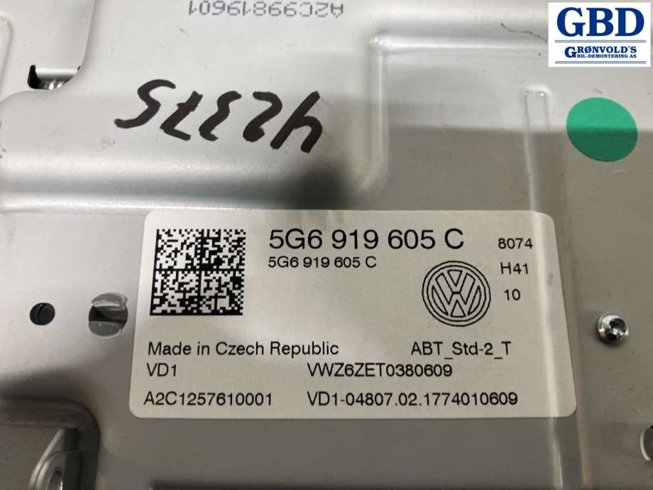 VW e-Golf, 2017-2020 (Fase 2) (5G6919605C)