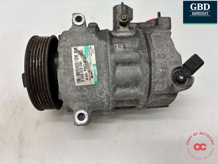 Aircondition kompressor til Škoda Octavia 2009-2013 (Type II, Fase 2)  (1K0 820 808 F -  1K0 820 859 Q||1K0 820 859 QX)