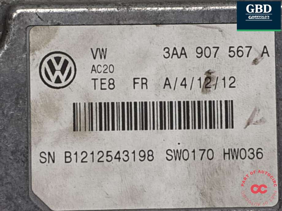Sensor radar til VW Passat 2011-2015 (B7) (B7) (3AA 907 567 A|)