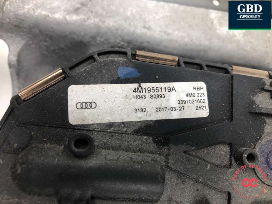 Viskermotor frontrute komplett m/overføring til Audi Q7 2015-->> (Type II) (4M1 955 023 B|4M1 955 119 A| 1 397 220 719|3 397 021 602)