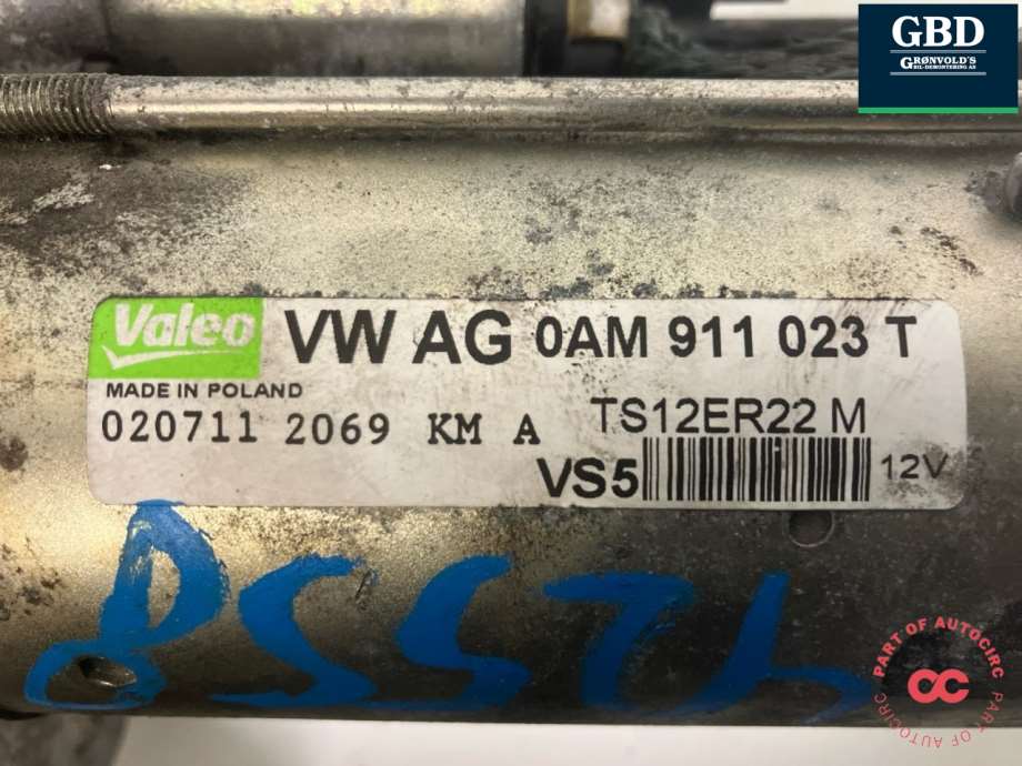 VW Golf VI, 2008-2012 (0AM 911 023 T|0AM 911 023 TX)