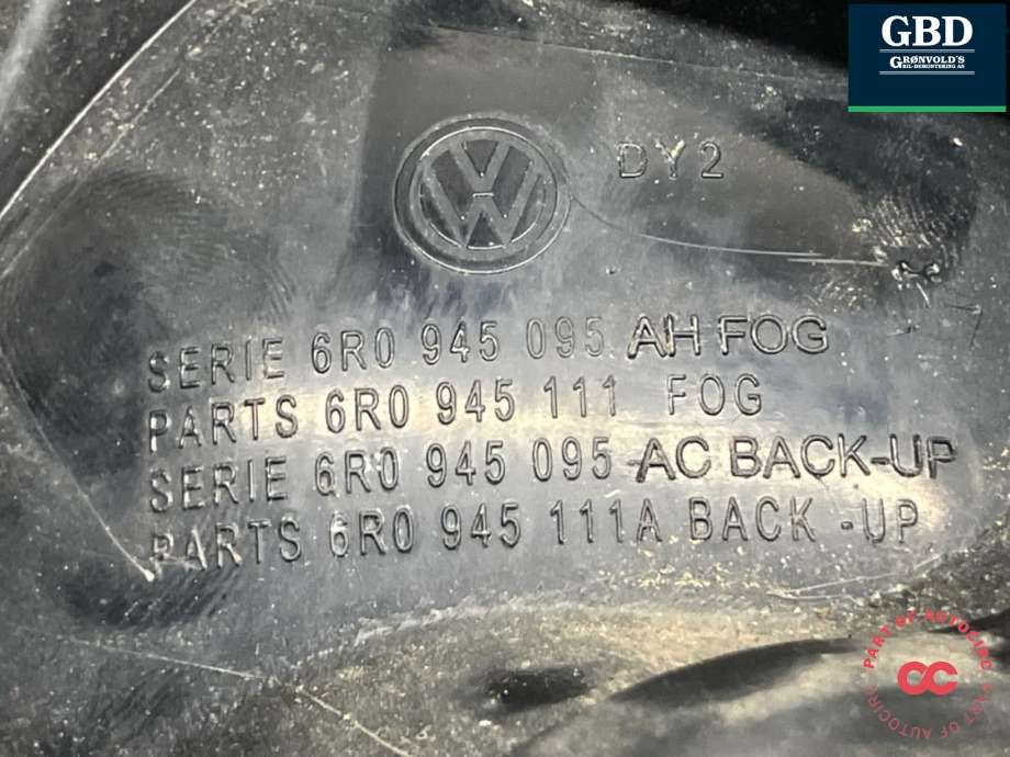 Baklykt venstre til VW Polo 2009-2014 (Type V, Fase 1) (6R0 945 095 AH|)
