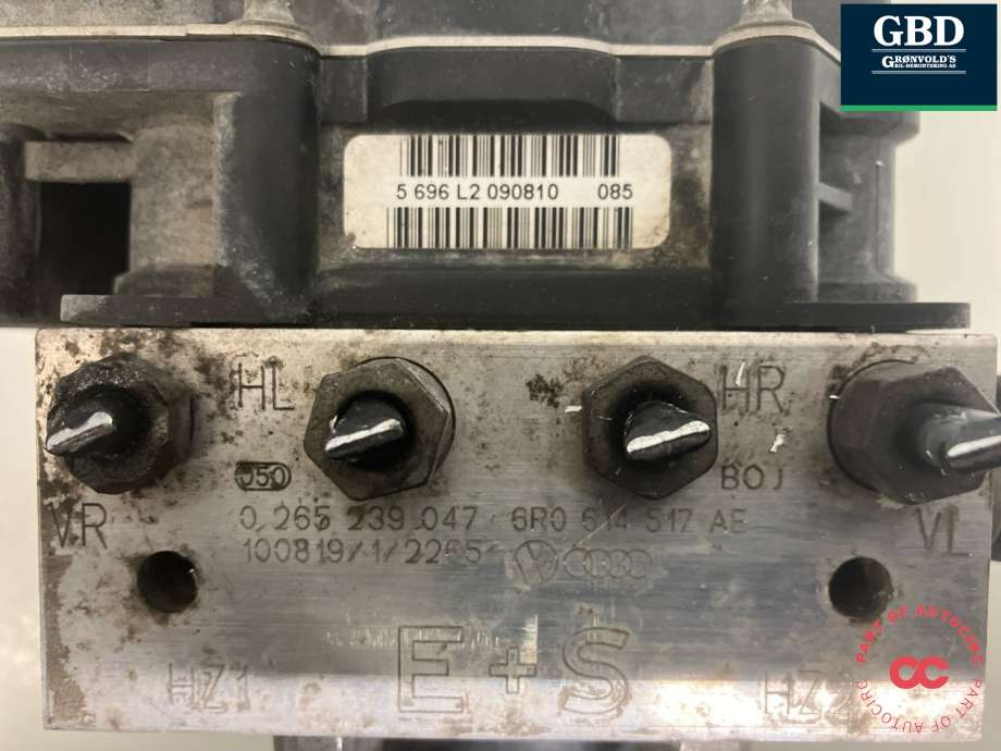 ABS sentral til VW Polo 2009-2014 (Type V, Fase 1)  (6R0 614 517 BA|6R0 614 517 BA BEF|0 265 239 047)