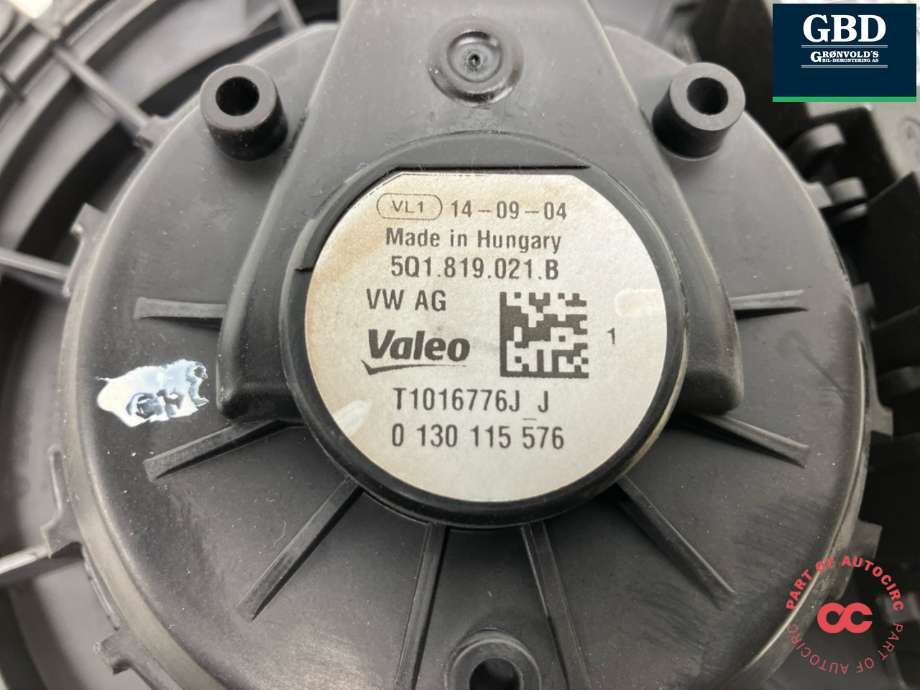 Varmeapparat motor til Audi S3 2013-2020  (5Q1 819 021 H|5Q1 819 021 B|T1016776J| 0 130 115 576)