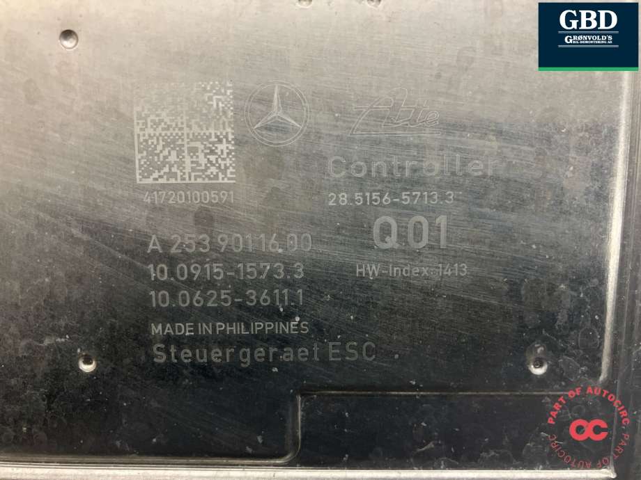 ABS sentral til Mercedes GLC 2015-2022 (X253) (X253) (A 253 431 38 00|A 253 431 39 00|A 253 901 16 00)
