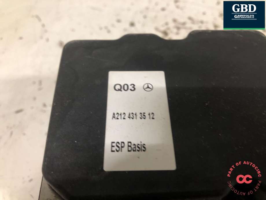 ABS sentral til Mercedes E-Klasse, Coupe/Cab 2009-2013 (Fase 1) (C207) (C207) (A 212 431 48 12 - A 218 431 33 12|A 212 431 30 12 - A 212 431 36 12|A 212 431 56 12 - A 212 431 71 12 - A 218 431 29 12)