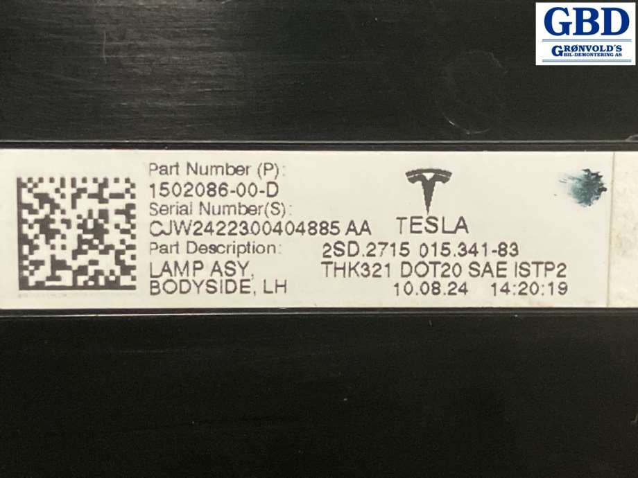 Tesla Model Y, 2021- (1502086-00-D)