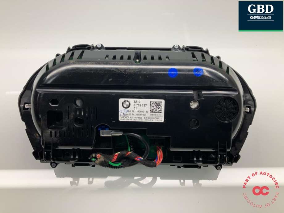 Instrumentpanel til BMW 2-Serie, Active/Gran Tourer 2014-->> (F45/F46) (F45/F46) (62 10 5 B41 3C6|62 10 5 A3B 671|)