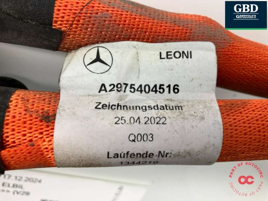 Kabel høy volt (HV) elbil til Mercedes EQS 2021-->> (V297) (V297) (A 297 540 77 45|A 297 540 45 16|)