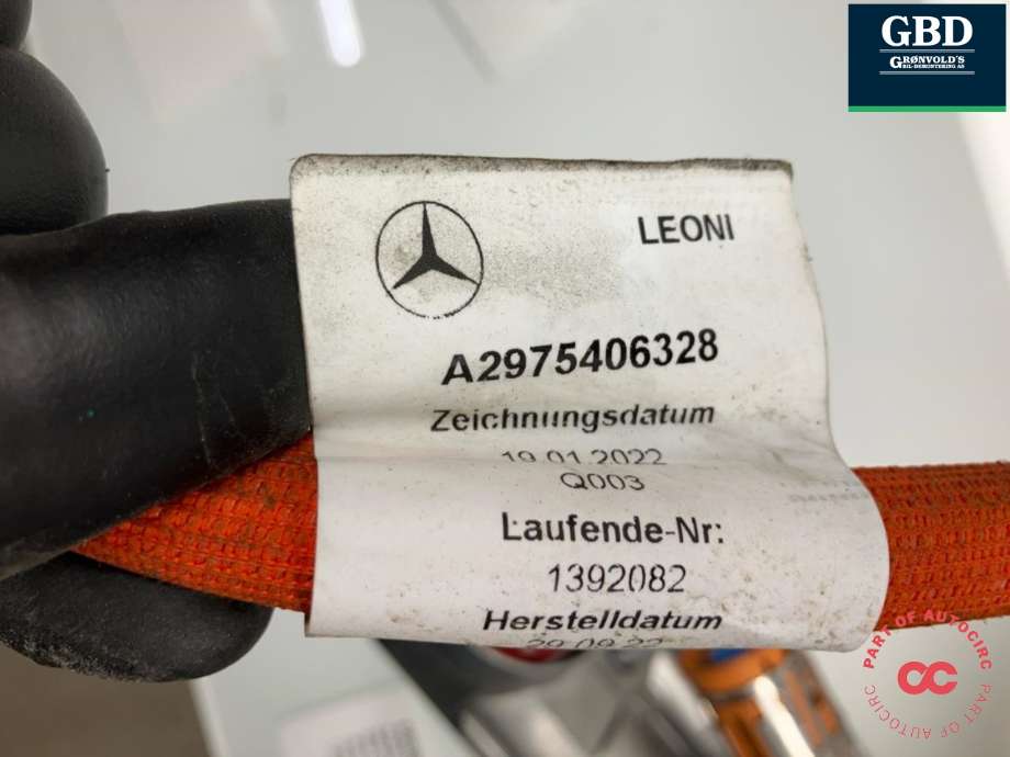 Kabel høy volt (HV) elbil til Mercedes EQS 2021-->> (V297) (V297) (A 297 540 04 46|A 297 540 63 28|)