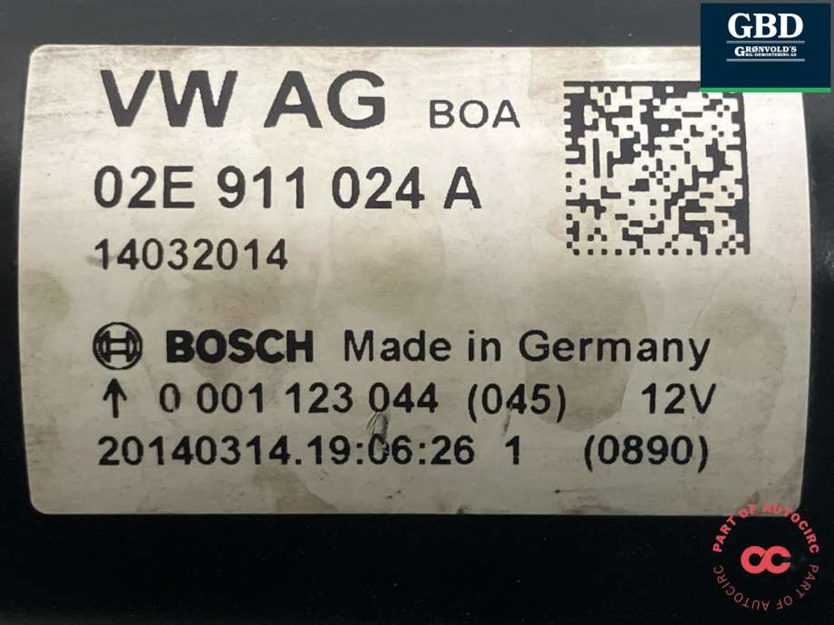 VW Touran, 2010-2015 (Type I, Fase 3) (02E 911 024 A|02E 911 024 AX)