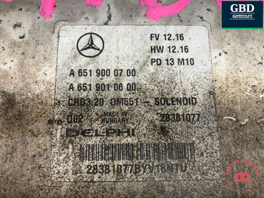 Styreenhet motor til Mercedes Sprinter 2013-2018 (Fase 2) (906) (906) (A 651 900 32 03|A 651 900 07 00|)