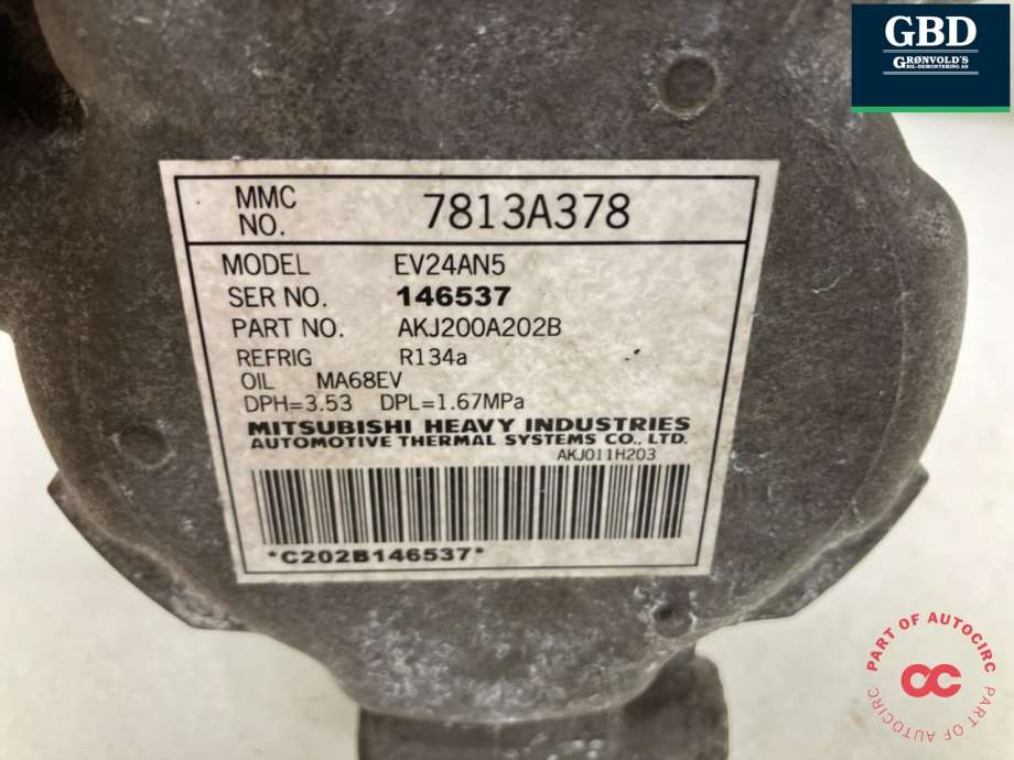 Mitsubishi Outlander, 2012-2015 (Type III, Fase 1) (7813A483|7813A378)