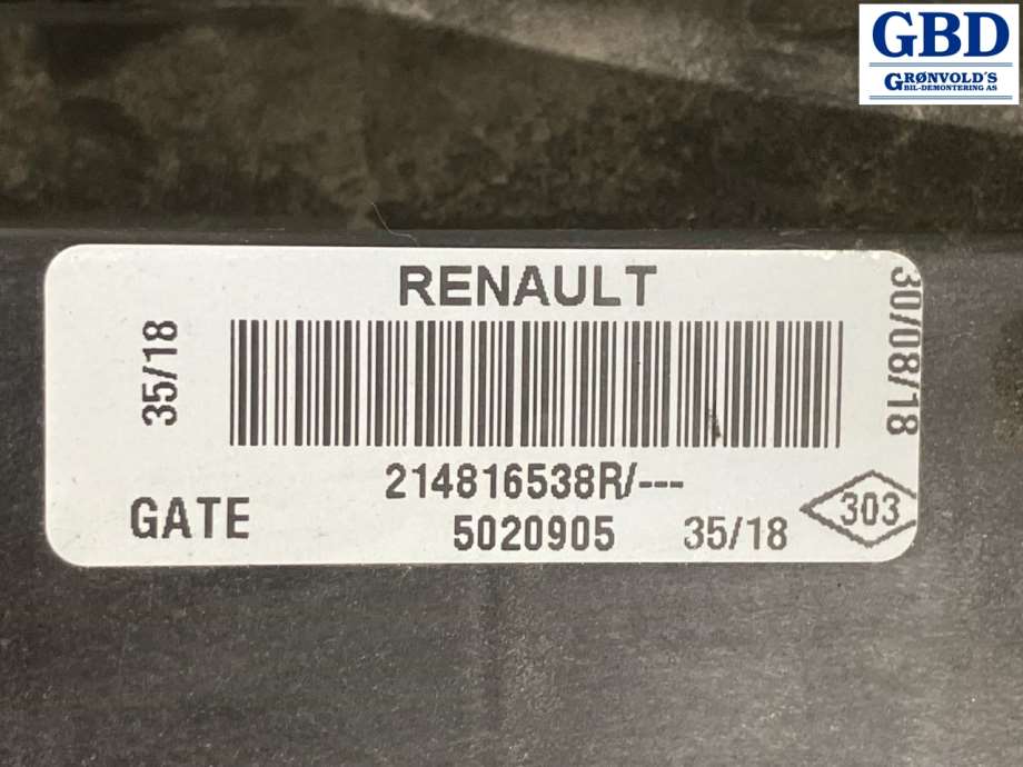 Renault Kangoo, 2008-2021 (Type II) (214816538R| 5020905|500.1493| 5413934000)