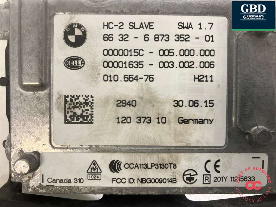 Sensor blindsone til BMW X5 2013-2018 (F15) (F15) (66 32 6 873 290|66 32 6 873 352|010.664-76)