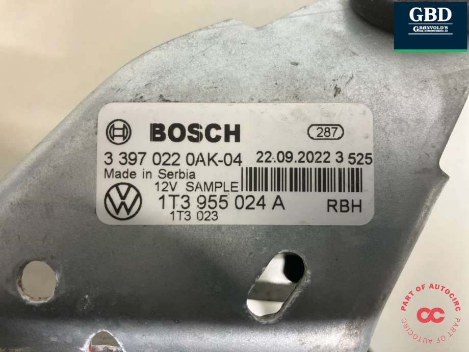 Viskermotor foran høyre til VW ID.BUZZ 2022-->> (1T3 955 024 A|1 397 225 075|1T3 955 120)