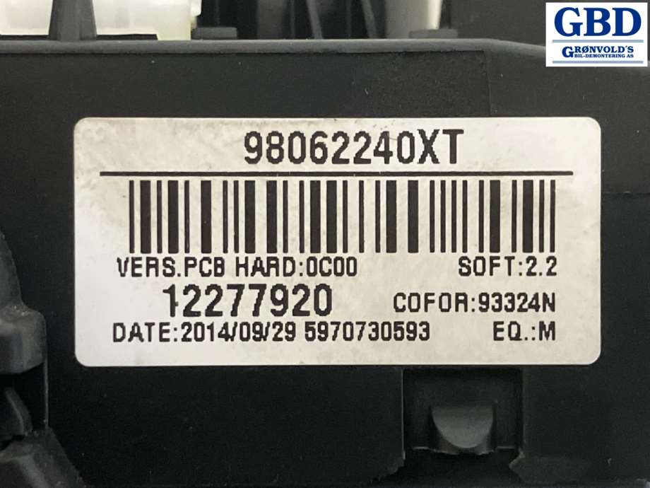 Peugeot Partner, 2008-2015 (Type II, Fase 1) (98 200 124 XT|98 062 240 XT)