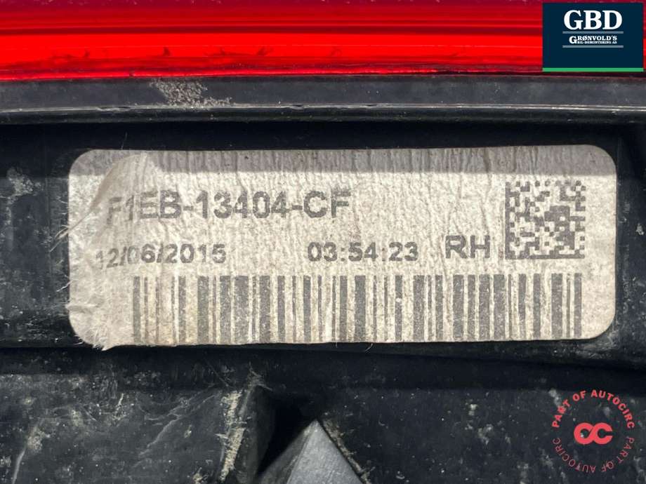 Baklykt høyre til Ford Focus, electric 2012-2018 (1906354|F1EB-13404-CF|)