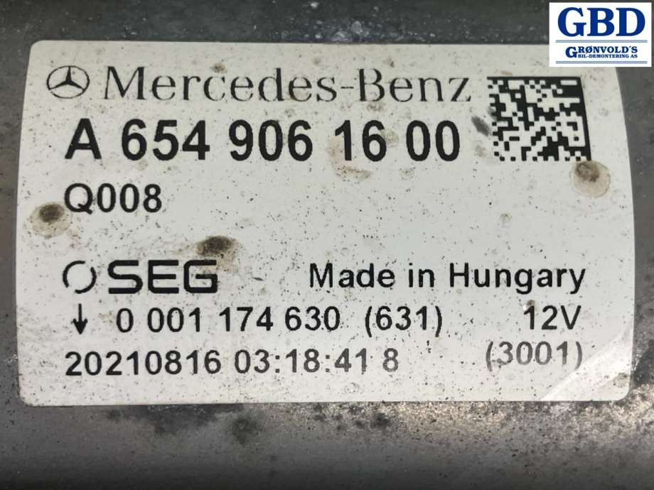 Mercedes GLC, 2015-2022 (X253) (A 654 906 16 00|0 001 174 630)