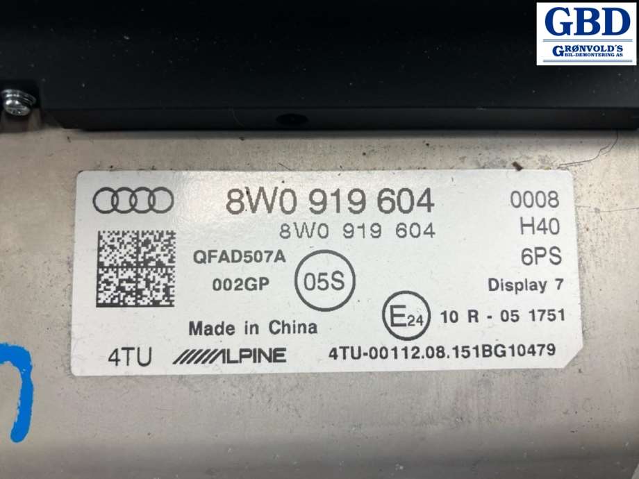 Audi A4, 2015-2019 (Type V, Fase 1) (B9) (8W0 919 604)