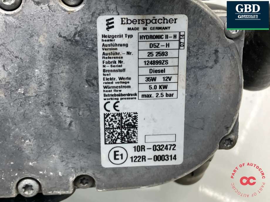 Dieselvarmer til Toyota RAV4 2013-2015 (Type IV, Fase 1) (8710042030|)