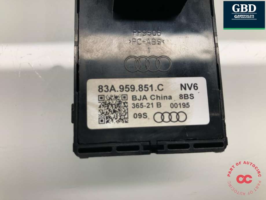 Bryter ruteheis førerdørspanel til Audi Q4 e-tron 2021-->> (83A 959 851 C|83A 959 851 C NV6|)