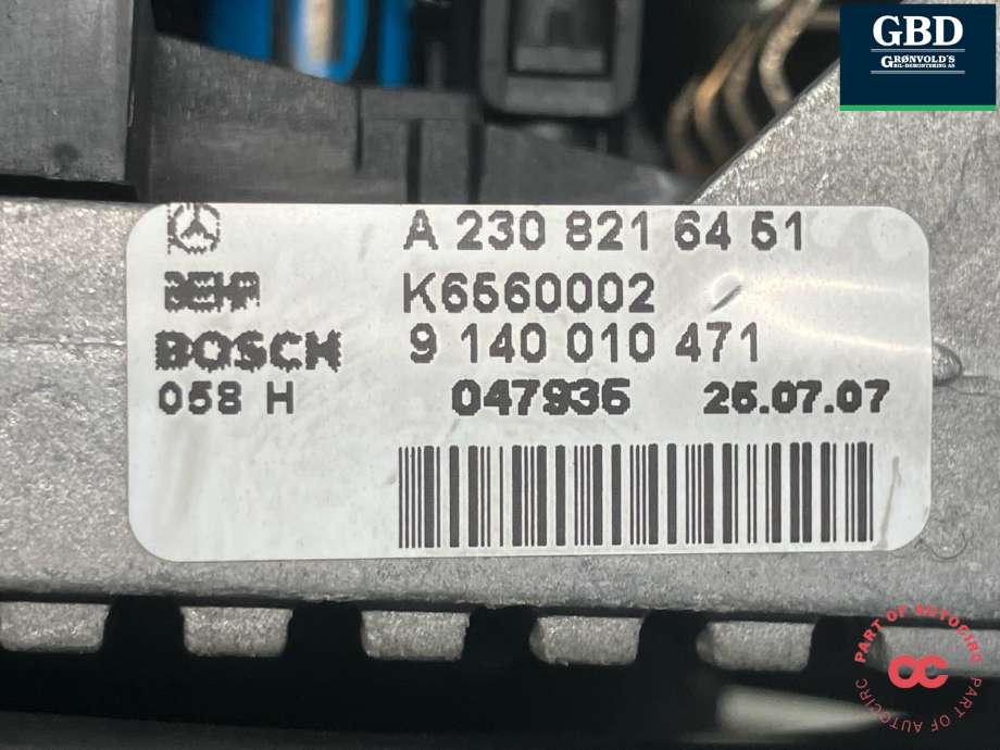 Varmeapparat motor til Mercedes E-Klasse 2006-2009 (Fase 2) (W211) (W211) (A 211 830 09 08|A 211 830 04 08|A 230 821 64 51| K6560002| 9 140 010 471)