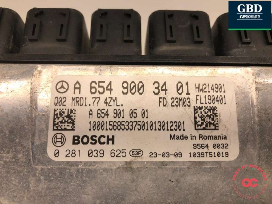 Styreenhet motor til Mercedes Sprinter 2018-->> (907/910) (907/910) (A 654 900 95 00|A 654 900 34 01|)